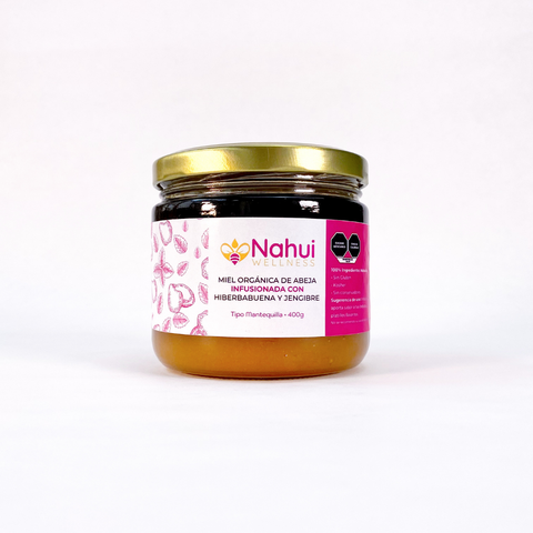 Miel orgánica de abeja hierbabuena y jengibre